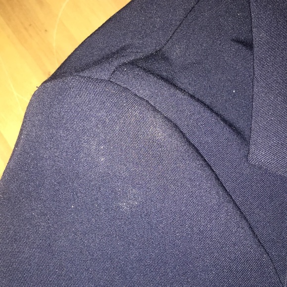 Navy blue blazer with pinstripe detailing. - Picture 6 of 6